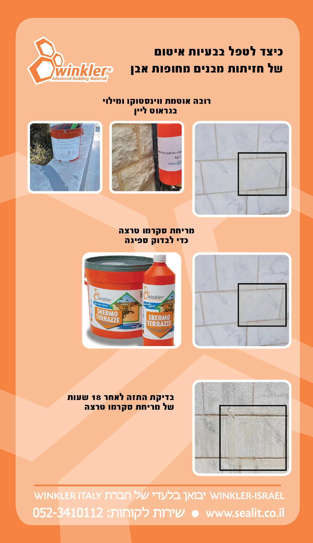 שלבים בחיפוי קיר photo - Winkler