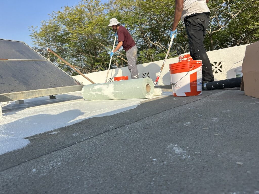 2 2 - Winkler חומר איטום ווינגום רפיד עם ארג השריון ווינטכנו מט מיושם על יריעות ביטומניות